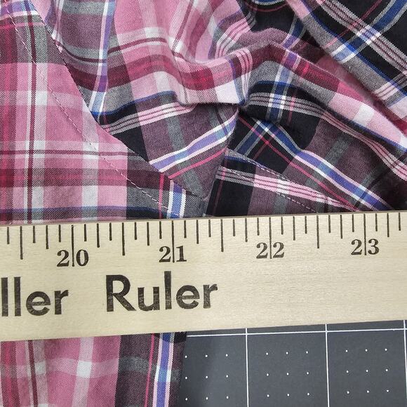 Hugo Boss Shirt Medium Plaid Dress Office Work Preppy Academia Designer - Picture 9 of 10